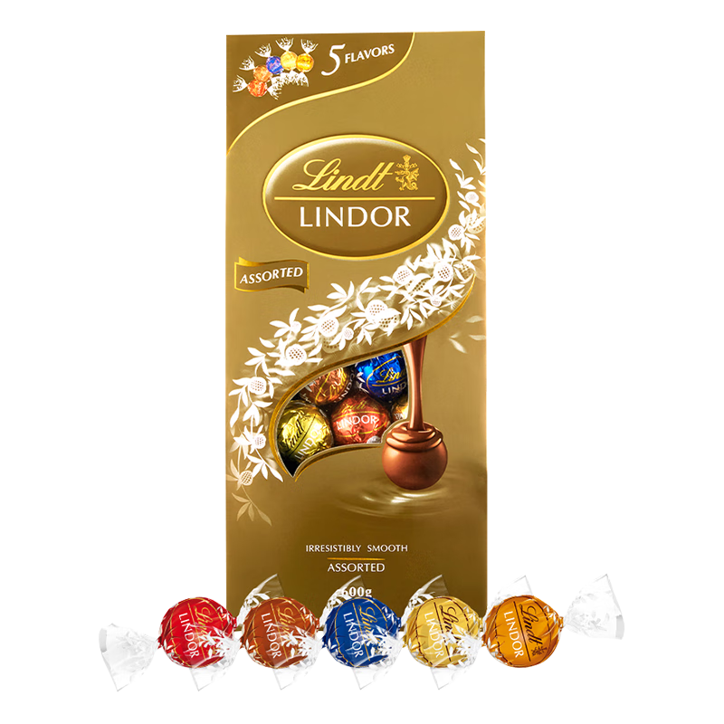 瑞士莲（Lindt） 巧克力软心精选600g 零食婚庆喜糖圣诞年货伴手礼生日礼物 7