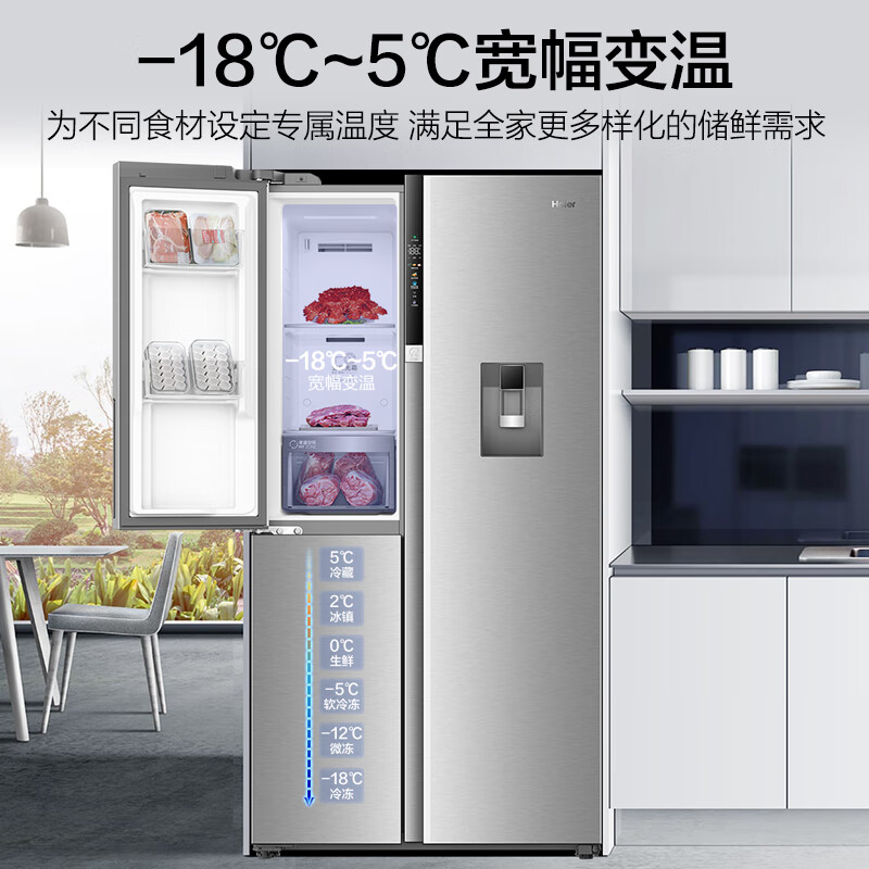 20点开始、以旧换新、PLUS会员：Haier 海尔 BCD-585WGHFTH7S7U1 冰箱 585升 4659元（