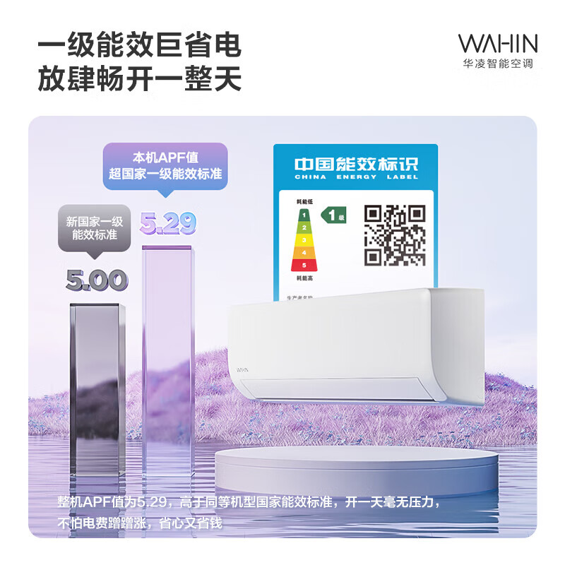 国家补贴、京东百亿补贴：华凌 KFR-35GW/N8HA1Ⅱ 壁挂式空调 新一级能效 1匹 12