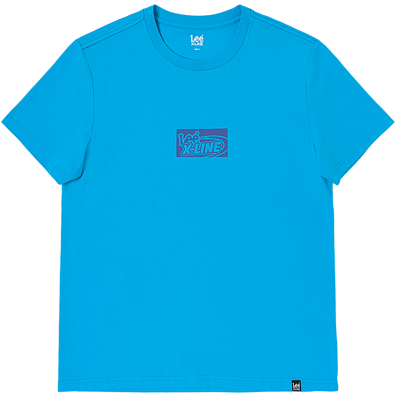 概率券、PLUS会员：Lee 字母印花 凉感T恤 LMT005413202 蓝色 56.2元包邮（需用券、双重优惠）