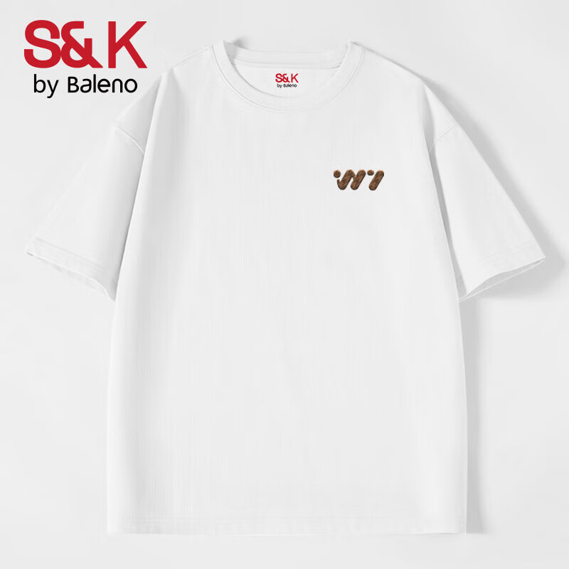 班尼路 S&K系列oversize风圆领短袖男夏季纯棉短袖 29.9元（需买2件，需用券）