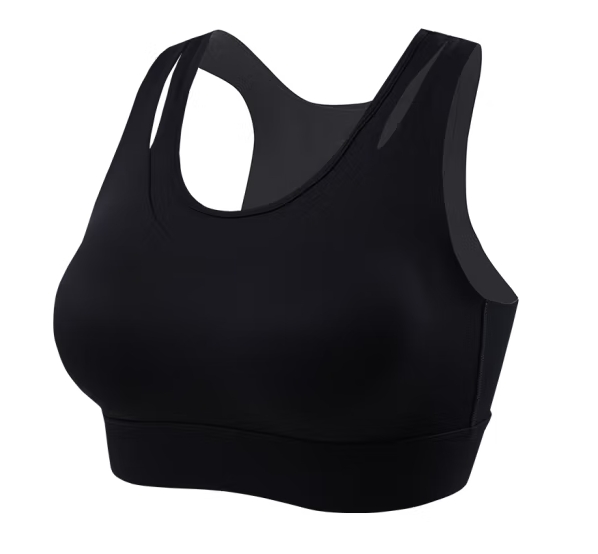 macondo 马孔多 女子运动文胸 马拉松跑步训练中强度支撑内衣女 吸湿速干 黑