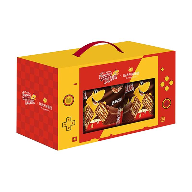 88VIP：雀巢 脆脆鲨巧克力味涂层威化饼干双碗游戏礼盒425g休闲零食 34元（需