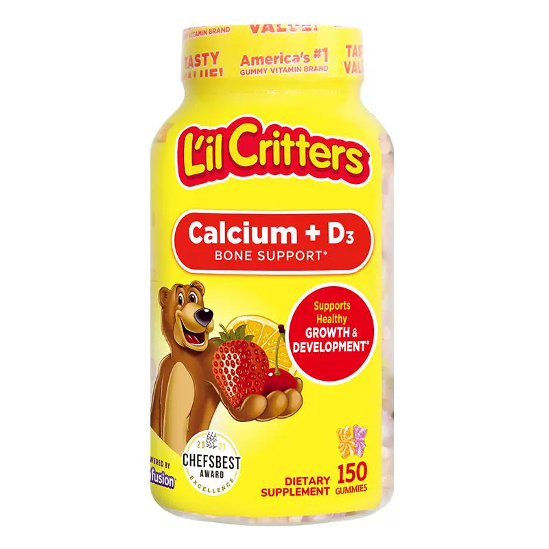 L'il Critters 儿童钙+维生素D3小熊糖 150粒 ￥79.8