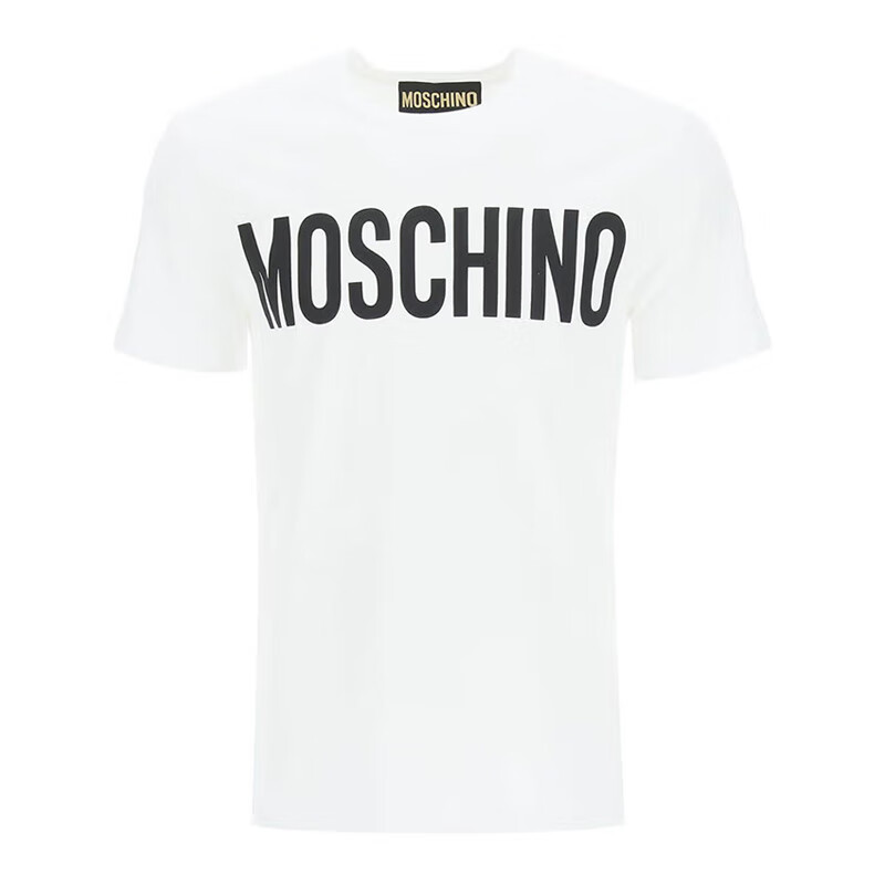 MOSCHINO 春夏圆领短袖T恤白色男女同款logo字母印花轻薄50 ￥169.5