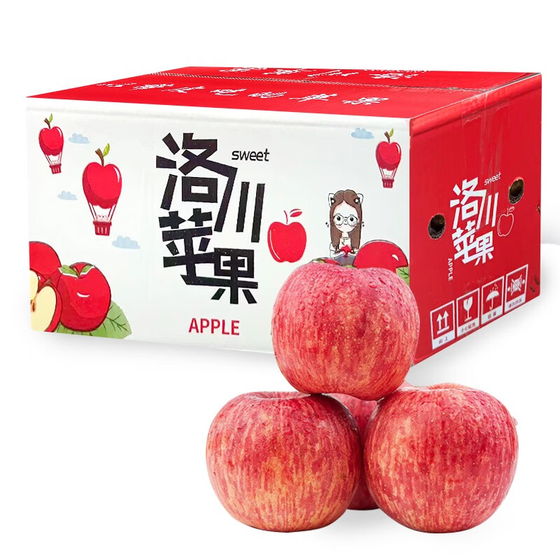 NANGUOXIANSHENG 陕西洛川红富士苹果 整箱5斤大果 80-85mm 22.9元（需用券）