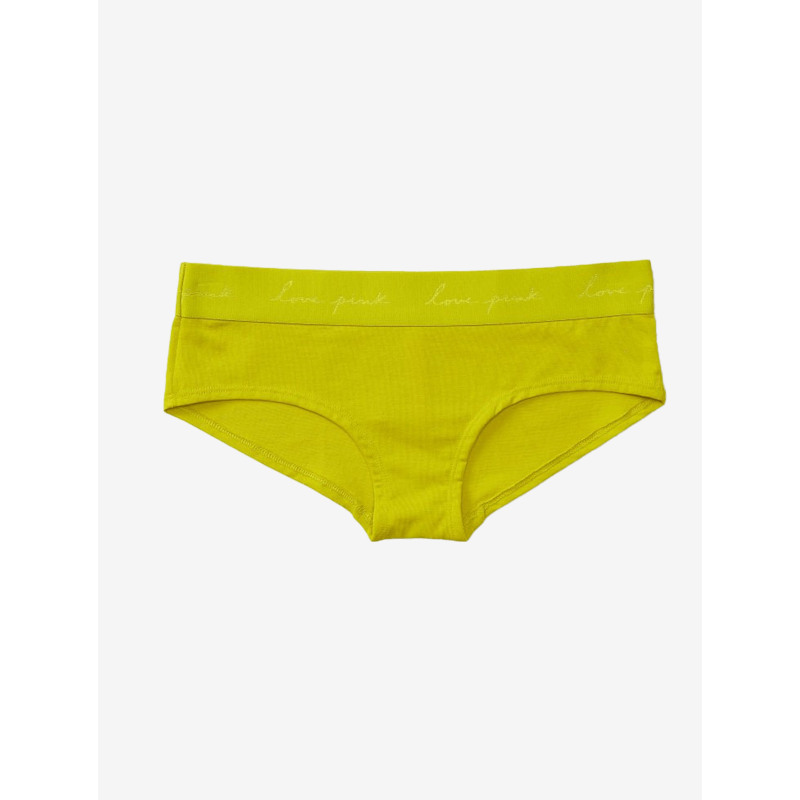 VICTORIA'S SECRET 3件 PINK多巴胺色系舒适内裤女夏季 5ITS黄绿色/logo S 26元（需买3