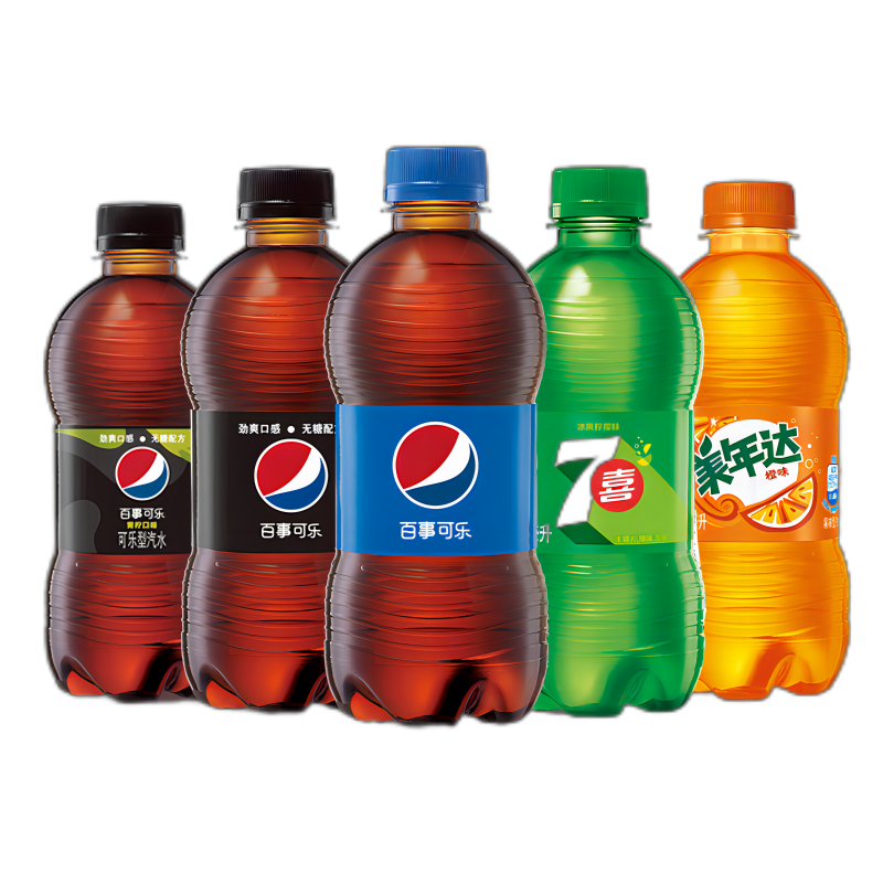 pepsi 百事 可乐 300ml*6瓶+7喜300ml*6瓶+美年达300ml*6瓶 ￥9.99