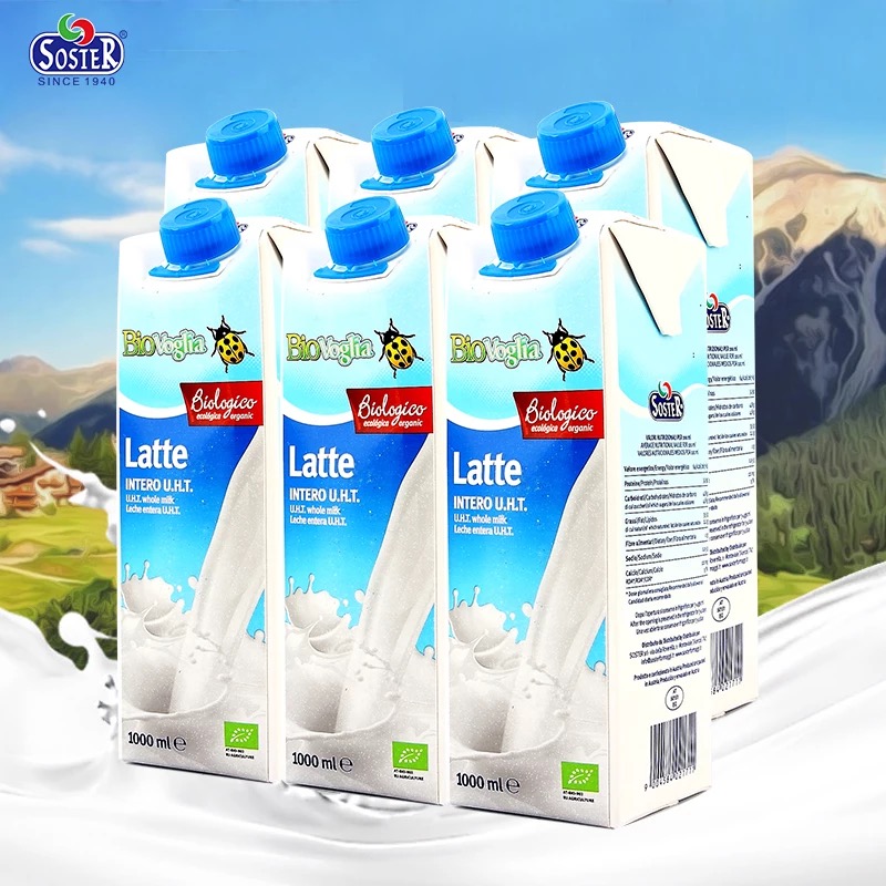 SOSTER 索斯特纯牛奶全脂1L奥地利原装进口0添加生牛乳盒装非整箱临期7月底