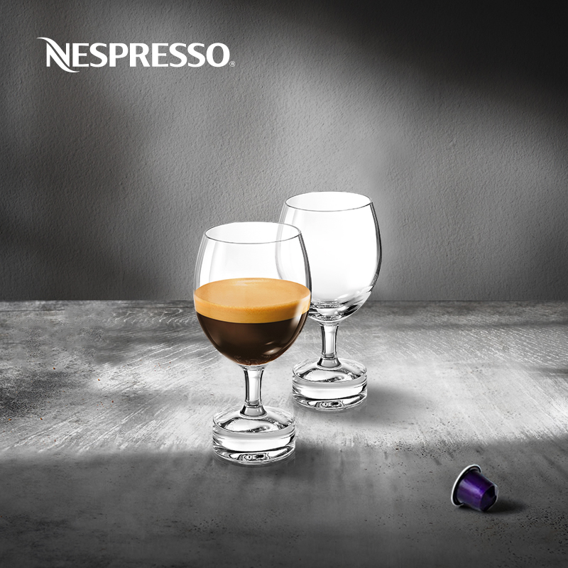 NESPRESSO 浓遇咖啡 Reveal系列淡雅/浓烈咖啡杯组水晶玻璃咖啡品饮杯2个装 223.3