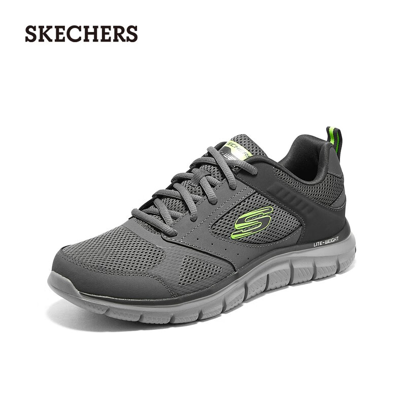 PLUS会员：SKECHERS 斯凯奇 男士休闲鞋透气网面鞋 232398 203.55元（需用券）