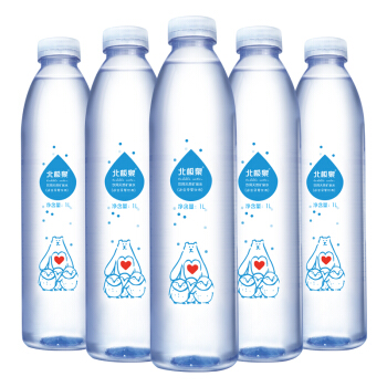 北极泉 天然矿泉水 适合新生儿宝宝饮用冲奶粉弱碱性水1L*6瓶 塑膜包装 41.55