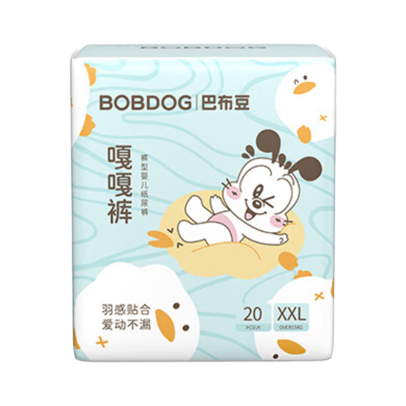 PLUS会员：BoBDoG 巴布豆 嘎嘎裤拉拉裤 XXL20片*4件 73元 包邮（合18.25元/件）