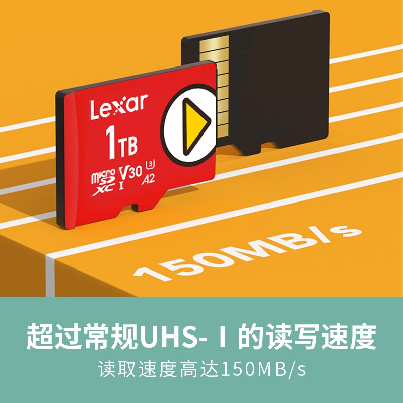 Lexar 雷克沙 LMSPLAY001TG 1TB 内存卡 134.9元