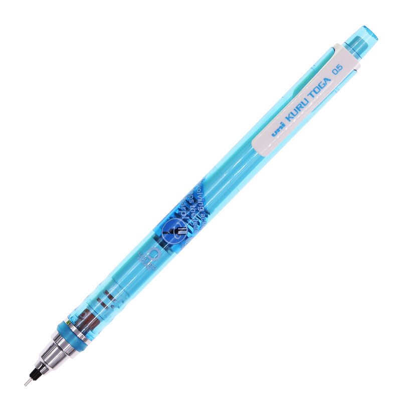 uni 三菱铅笔 三菱 铅芯自转自动铅笔 M5-450T 透明蓝 0.5mm 单支装 15.84元