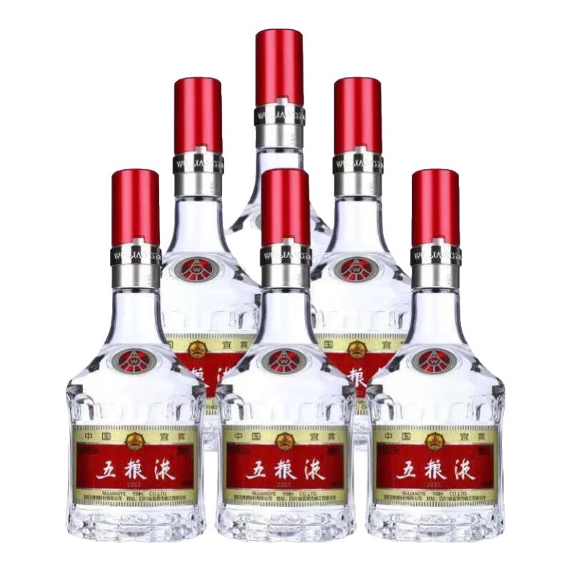 移动端、京东百亿补贴：五粮液 普五八代 2022-25年 浓香型白酒 52度 500ml*6 原