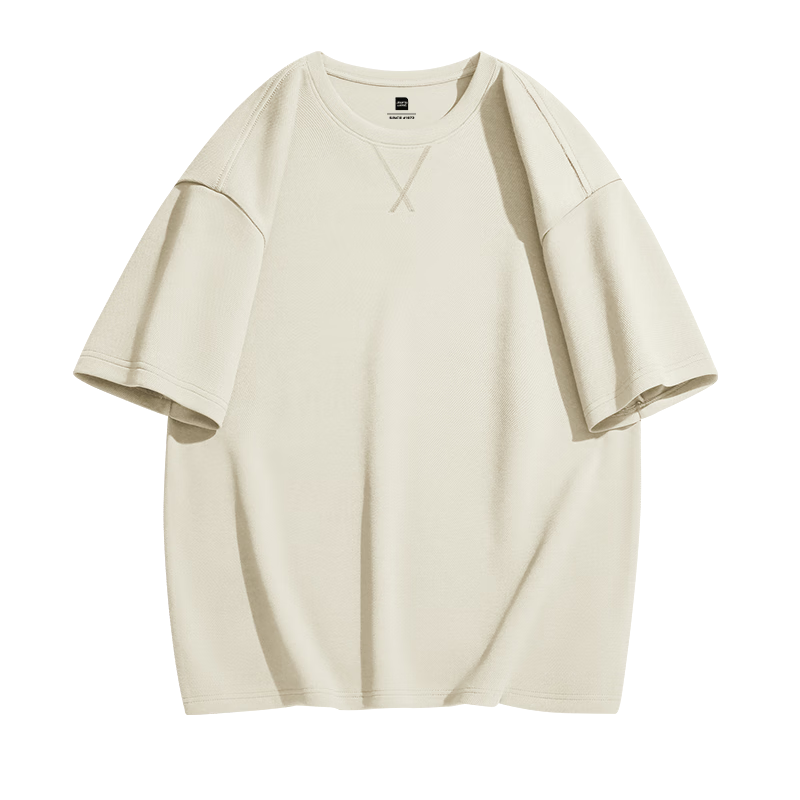 PLUS会员：JEANSWEST 真维斯 男士纯色重磅T恤短袖 JR-24-173205-0002 *2件 14.66元/件