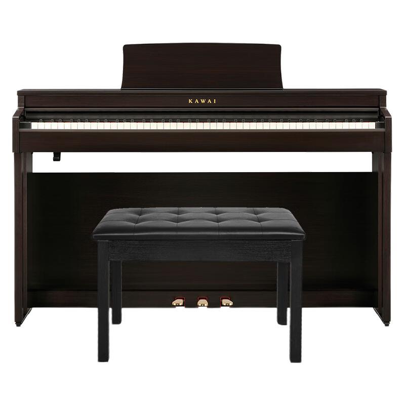 值选、PLUS会员：KAWAI CN系列 CN201 电钢琴 88键全配重键盘 黑色 琴凳礼包 6811