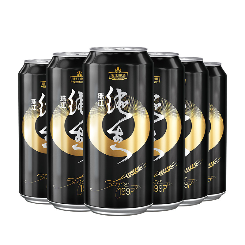 珠江啤酒 97纯生啤酒 500mL*6罐 24.9元（需用券）