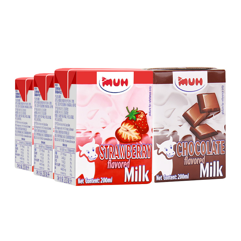 88VIP：MUH 甘蒂牧场 丹麦甘蒂牧场草莓牛奶巧克力混合装甜牛奶200ml 44.93元（