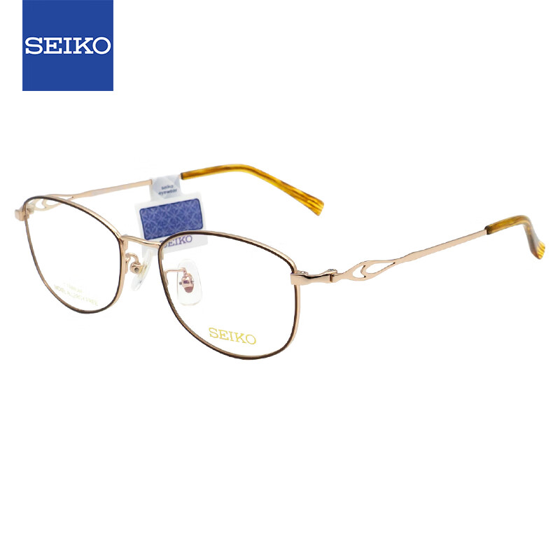 SEIKO 精工 男女全框钛材眼镜框HC2024 01+依视路钻晶膜岩1.60镜片 1178元（需用
