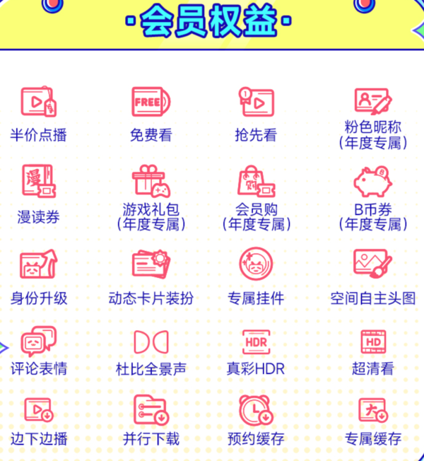 bilibili 哔哩哔哩 超级大会员年卡 支持电视端