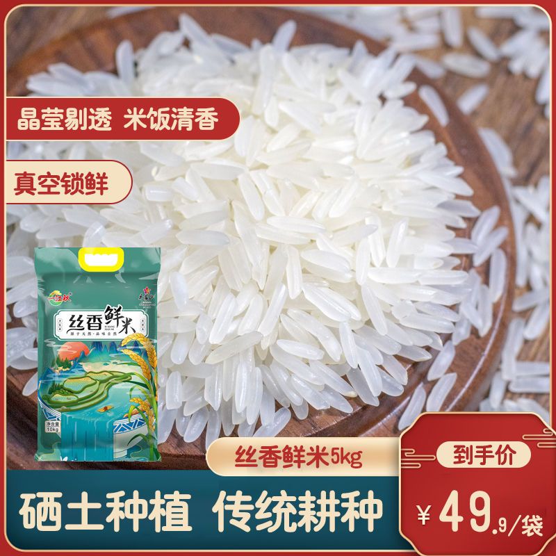 百亿补贴：一江秋 井冈山大米5kg真空丝香鲜米2023年新米长粒香丝苗米10斤 38