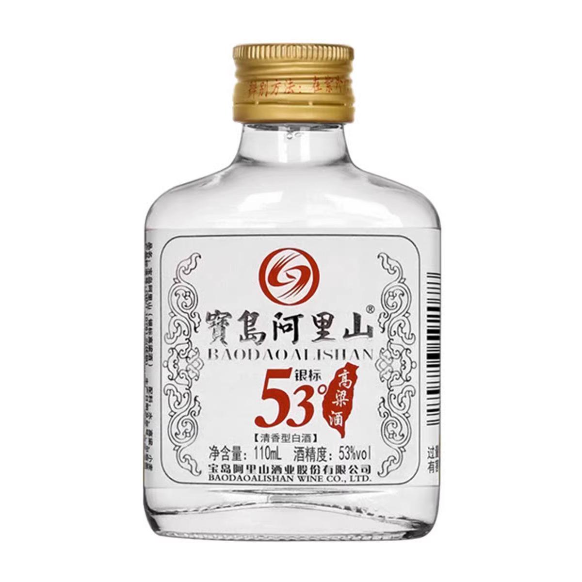 宝岛阿里山 小瓶白酒110ml 53度清香型高粱酒 3.81元（需用券）