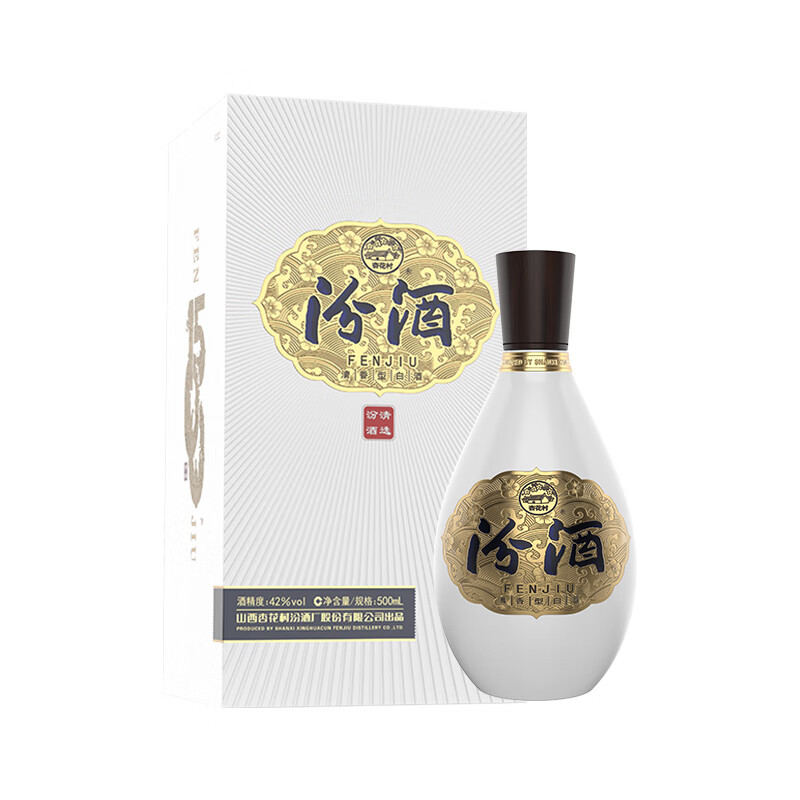 汾酒 酒 1500清选 清香型白酒 42度 500ml 礼盒装 ￥478