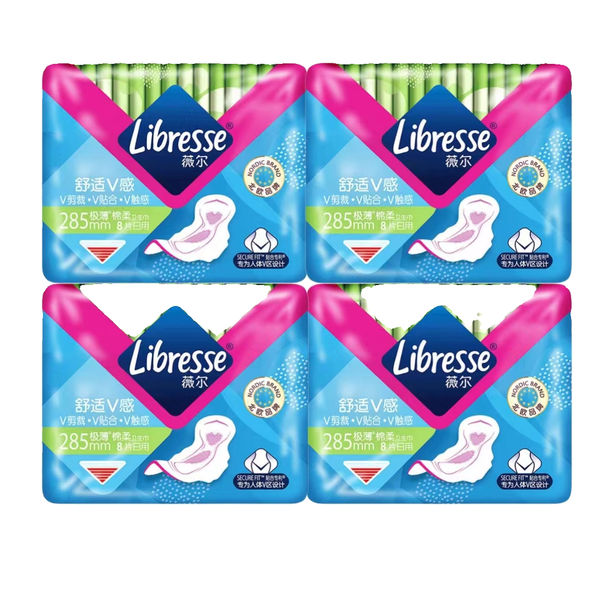 薇尔 Libresse 棉柔极薄卫生巾4包32片 15.1元