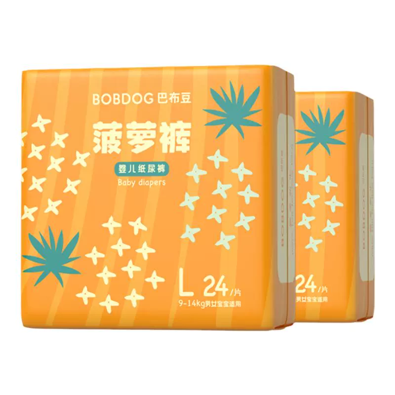 BoBDoG 巴布豆 菠萝系列 拉拉裤 L24片 ￥36