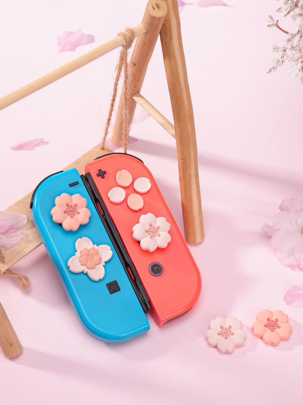 GEEKSHARE 极想 Switch摇杆帽 樱花摇杆帽按键贴套装