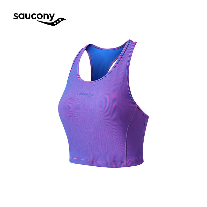 saucony 索康尼 运动生活二合一紧身背心女速干透气二合一背心紫蓝色2XL 279元