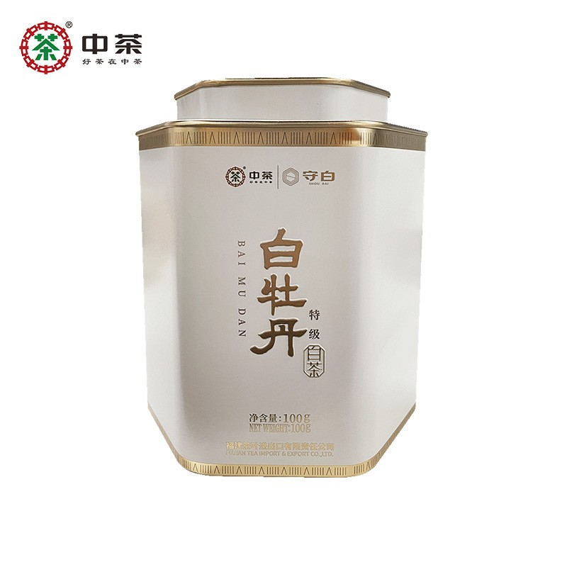 中茶 茶叶 白茶特级白牡丹守白福建产区罐装100g散茶 特级白茶 149.6元（需用券）