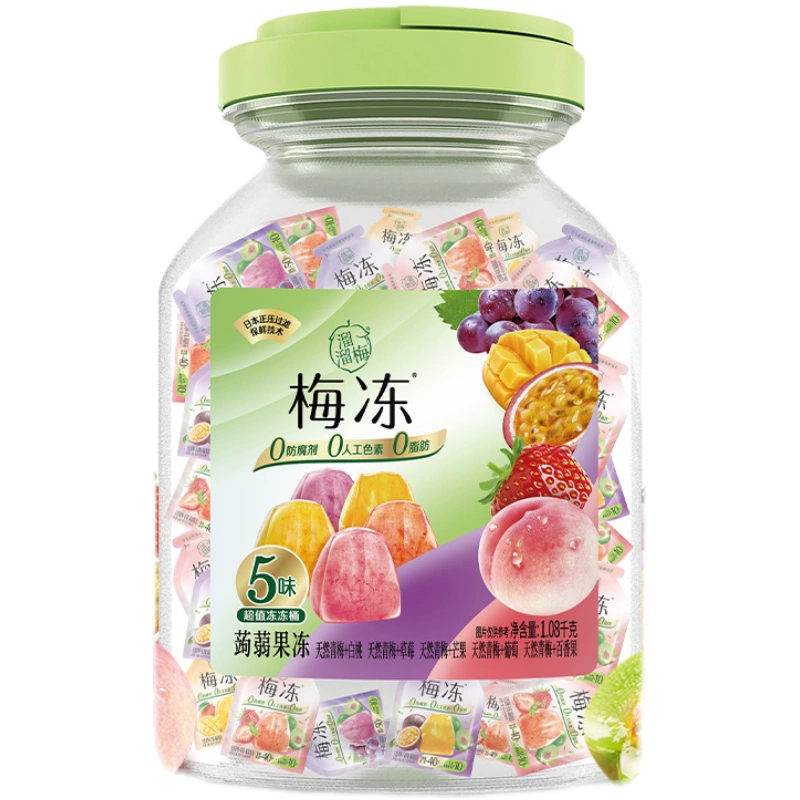 LIUM 溜溜梅 天然梅冻果冻5味超值装1080g ￥39.9