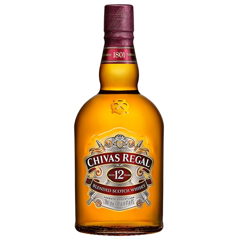 CHIVAS 芝华士 Regal）名企严选 芝华士12年威士忌 原瓶进口洋酒 1000mL1瓶一瓶一码 165.17元