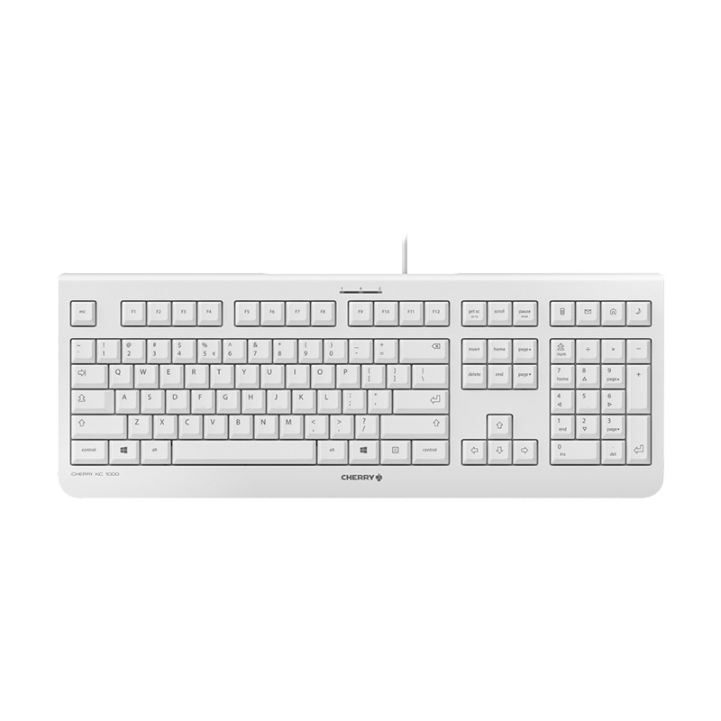 CHERRY 樱桃 KC 1000 108键 有线薄膜键盘 白色 无光 64元