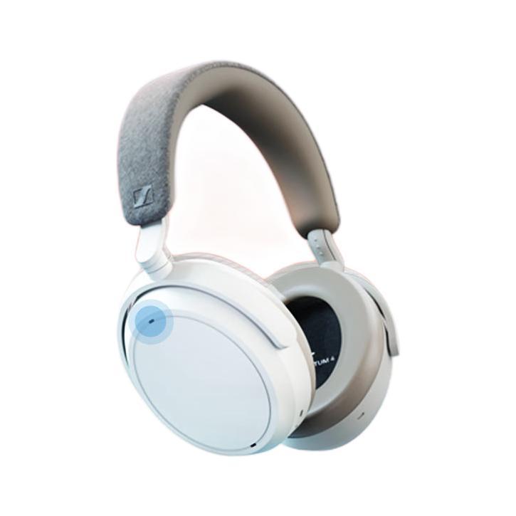PLUS会员：森海塞尔 MOMENTUM 4 大馒头4 耳罩式头戴式主动降噪动圈蓝牙耳机 白