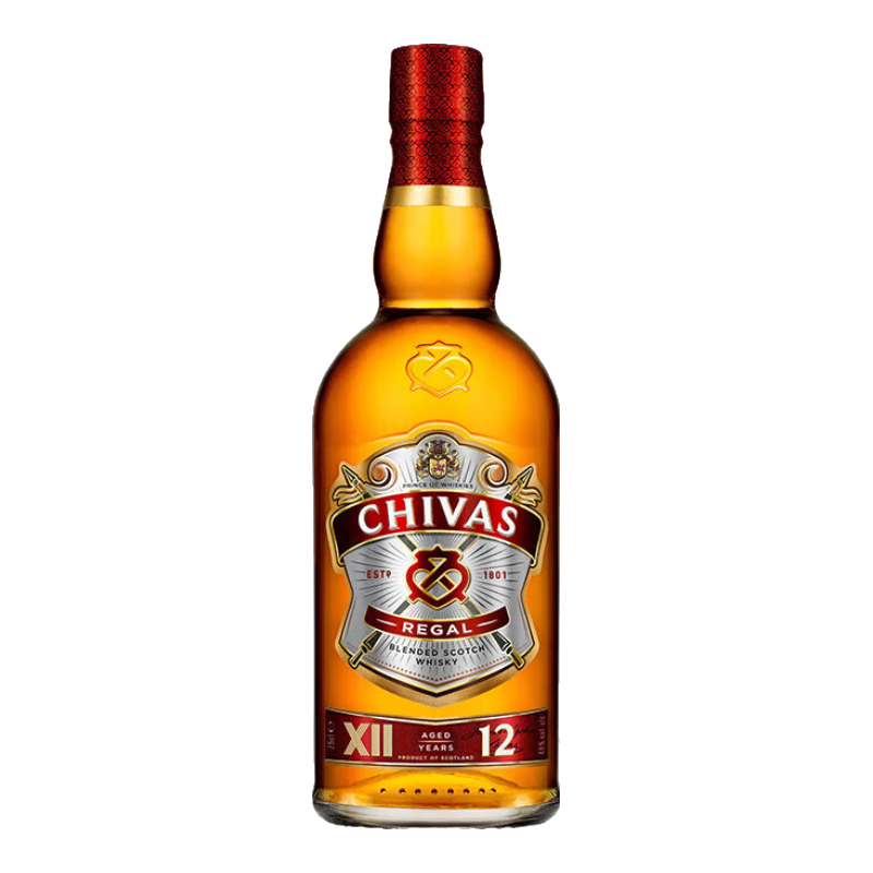 京东百亿补贴：Chivas 芝华士 12年 苏格兰调和型威士忌 750ml 单瓶 礼盒装 147.2