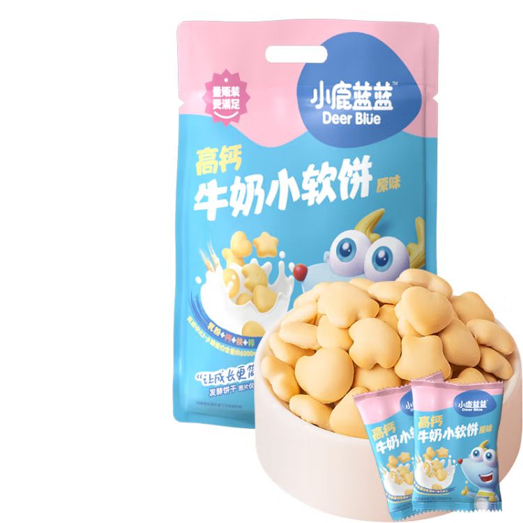 小鹿蓝蓝 高钙牛奶小软饼 198g 11.91元(需用券)