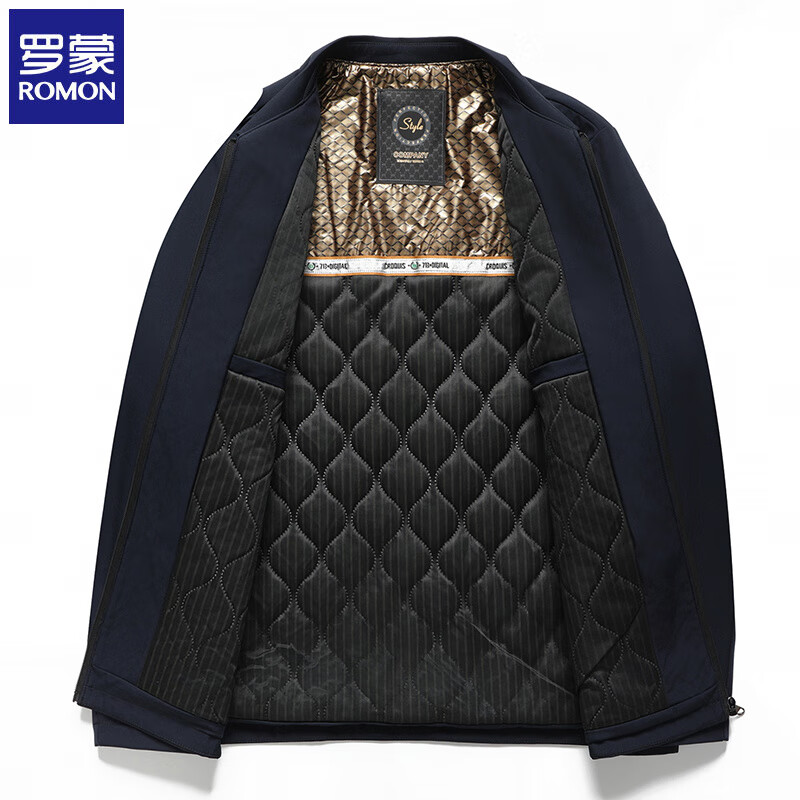 罗蒙 加厚加棉行政翻领夹克外套 80.6元