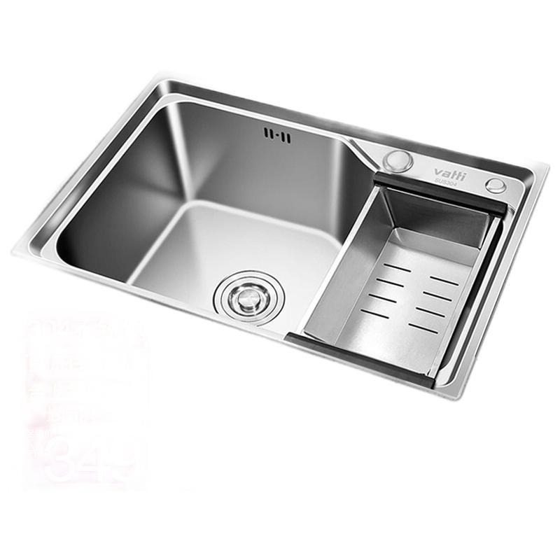 VATTI 华帝 304不锈钢水槽单槽拉丝不锈钢洗菜盆 厨房水槽 厨房洗碗盆 091101 35