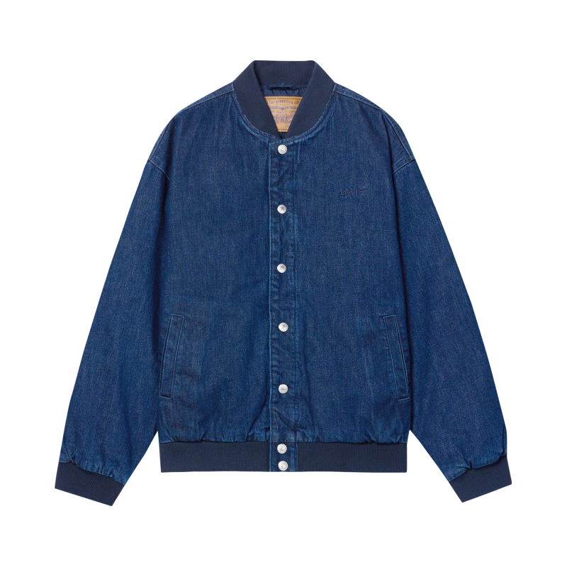 PLUS会员：Levi's 宽松罗纹立牛仔羽绒服 蓝色 M 000 365.05元