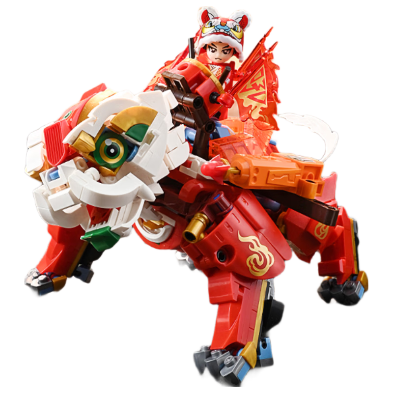 奇妙积木 新春系列 K19912 赤焰雄狮机甲 21.9元