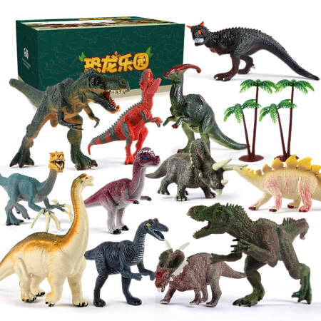 勾勾手 恐龙玩具仿真模型野生动物套装 12只装 42元