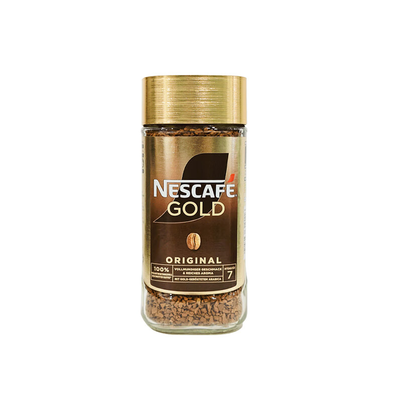 Nestlé 雀巢 Nestle）瑞士进口金牌速溶美式黑咖啡粉0蔗糖低脂 原味100g 48.75元