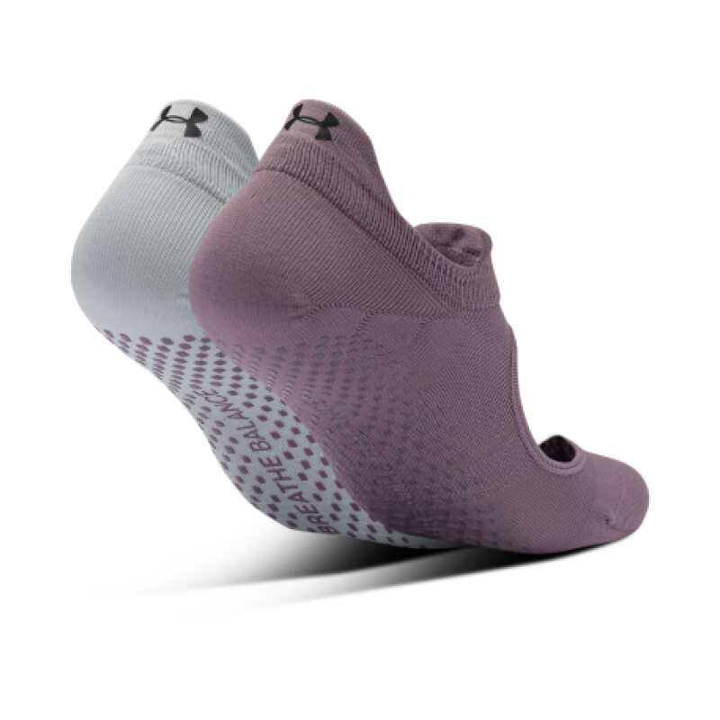 安德玛 UNDERARMOUR）Breathe女子训练运动袜子-2双装1373336 紫色500 M 86元
