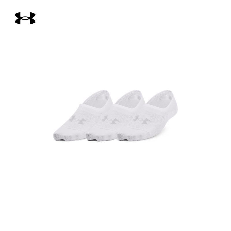 安德玛 UNDERARMOUR）Breathe Lite女子训练运动袜子-3双装1370075 白色100 L 123元（需