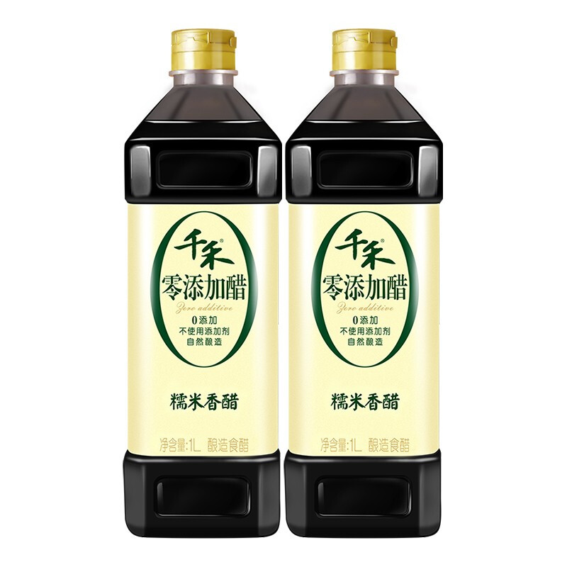 千禾 糯米香醋 1L*2 酿造食醋 20.8元