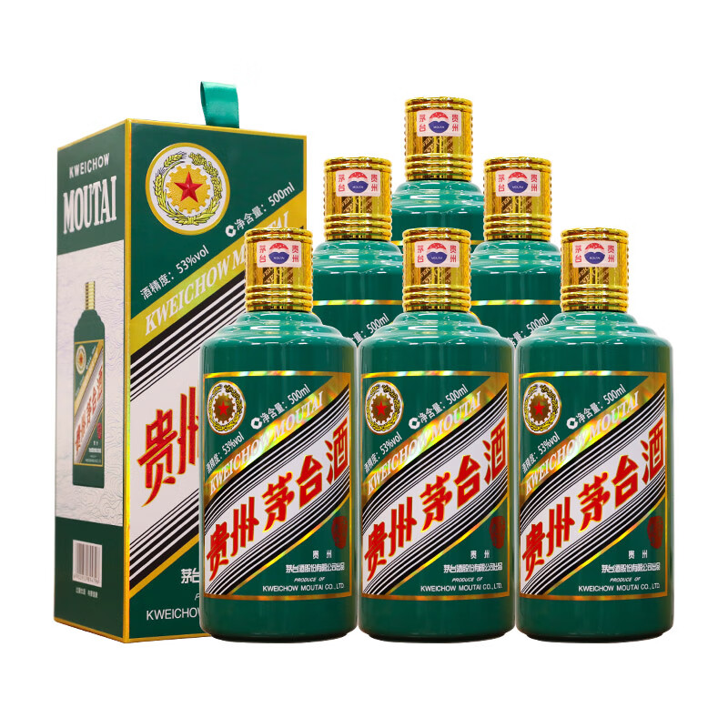 京东百亿补贴：MOUTAI 茅台 生肖纪念 壬寅虎年 酱香型白酒 53度 500ml*6 整箱装